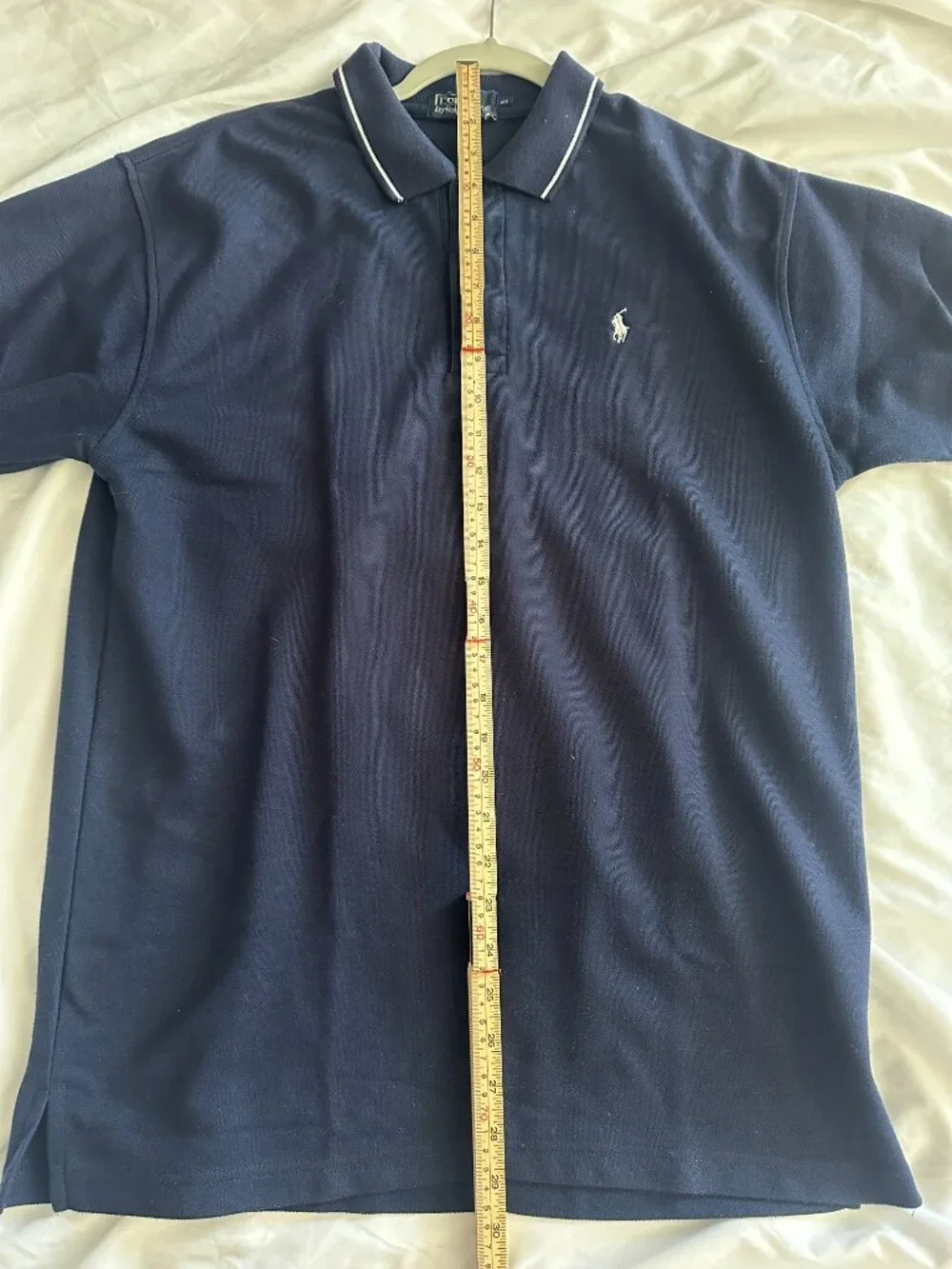 Polo Ralph Lauren Navy Polo Shirt Men XL White Pony Short Sleeve Cotton